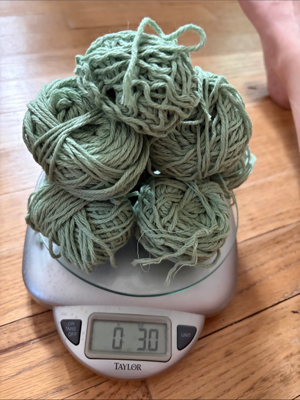 3 oz light, sage, green yarn